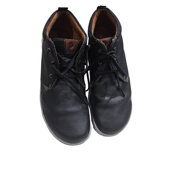 Clarks Men's Black Leather Chukka Boots Size 12 M - Picture 1 of 4